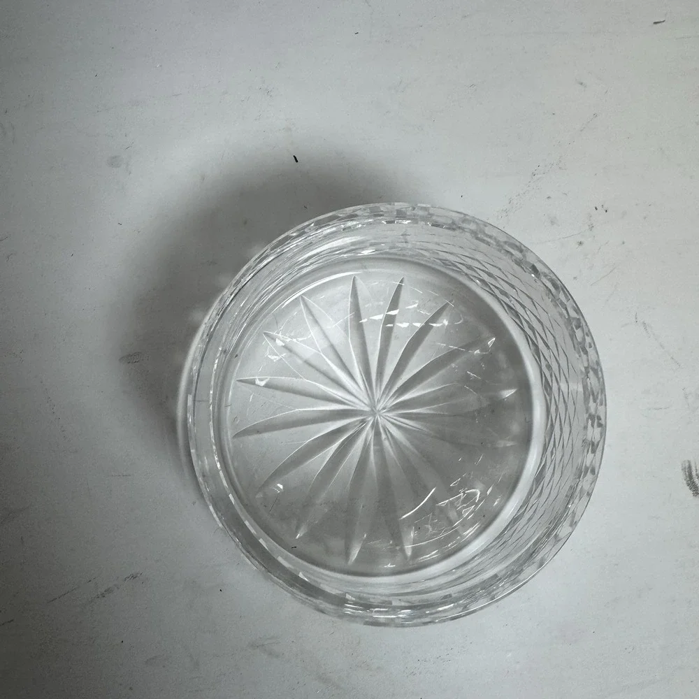 Waterford Ireland Crystal Alana Open Sugar‎ Bowl 4 Inches Wide Read VTG